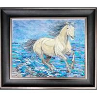 Картина из стекла "White horse / Белая лошадь"