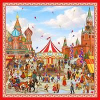 Платок "Пасхальная Ярмарка" шелк
