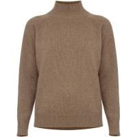 Джемпер из шерсти с кашемиром и шелком кофейного цвета