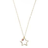 Тонкая золотистая цепочка с подвеской звезда из кристаллов Swarovski