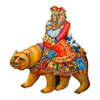 Ёлочная игрушка "Иван-Царевич (на медведе)"