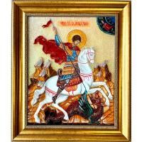 Икона из стекла "Георгий Победоносец"