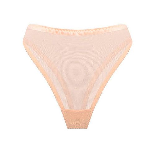 Персиковые трусы бразильяна "Peach / Персик" из сетки PURPUR INTIMATES / ПУРПУР ИНТИМЭЙТС