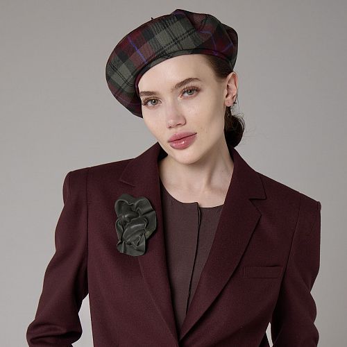 Объемная брошь - лицо с оборками цвета хаки ANNA SKOROKHODOVA ACCESSORIZE / АННА СКОРОХОДОВА. АКСЕССУАРЫ