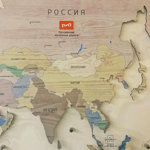 Карта из дерева на подложке (цвeт 2) GA-DEN, в интерьере, красивая, объемная