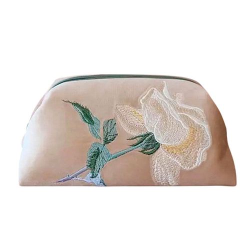 Косметичка "Белая роза" бежевая MASHU POUCH