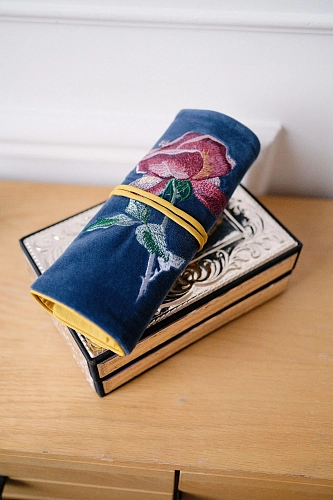 Пауч "Pollen Роза" синий MASHU POUCH