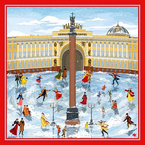 Платок "Palace Square / Дворцовая Площадь" шелк RUSSKAYA SKAZKA / РУССКАЯ СКАЗКА