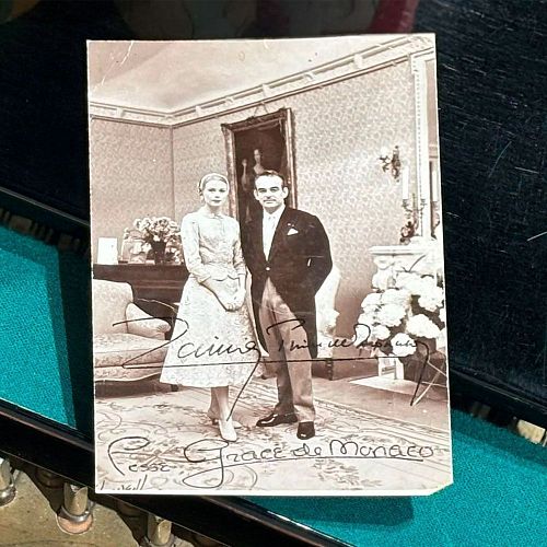 Грейс Келли и Ренье III Князь Монако. Фото с 2-мя автографами STARGIFT