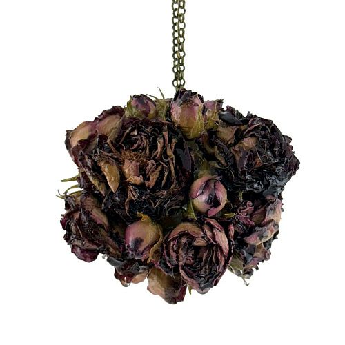 Ёлочная игрушка "Rosa Aeterna / Шар из роз / тёмный" MURKY