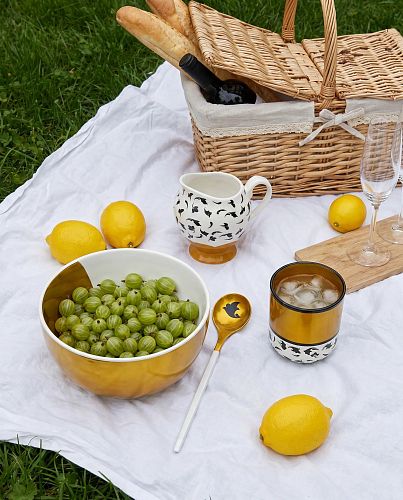 Тарелка "Царская" глубокая золотой/белый ХОХЛОМА