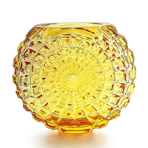 Ваза для цветов "Марокко" янтарная AVDEEV CRYSTAL