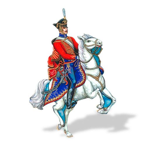 Ёлочная игрушка "Гусар №1" РУССКАЯ ЛАКОВАЯ МИНИАТЮРА