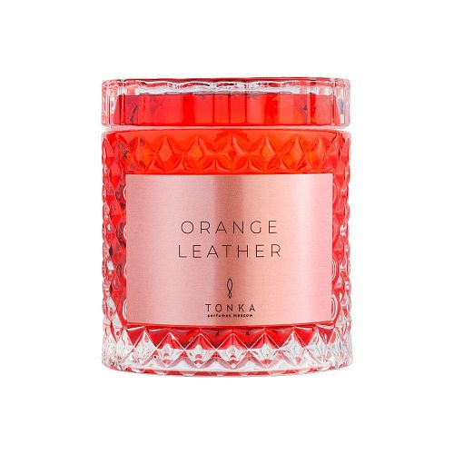 Ароматическая свеча "Orange Leather / Оранжевая Кожа" 220 мл TONKA PERFUMES MOSCOW