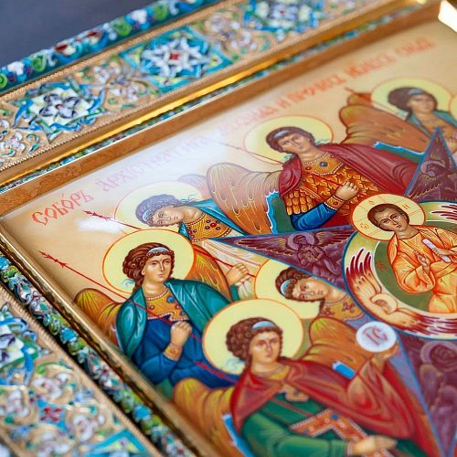 Икона "Собор Архистратига Михаила и всех Небесных Сил" МАСТЕРСКАЯ ХРИЗОЛИТ
