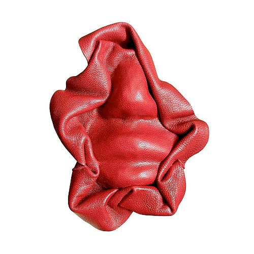 Объемная брошь - лицо с оборками красного цвета ANNA SKOROKHODOVA ACCESSORIZE / АННА СКОРОХОДОВА. АКСЕССУАРЫ