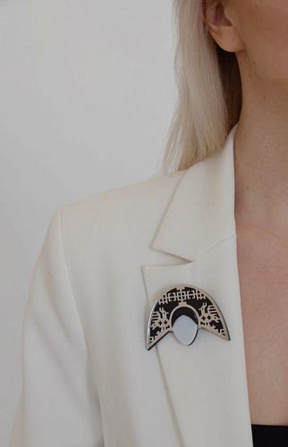 Брошь "Голубушка Пелагея" OXIOMA / ОКСИОМА