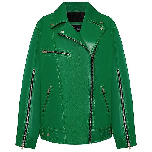 Косуха из кожи "Better than classic Green / Лучше, чем классика Зелёная" JINN AVANTUR