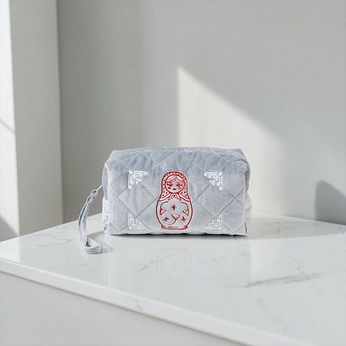 Бархатная косметичка "Матрешка Modern" MOMO FOR HOME / МОМО ФОР ХОУМ