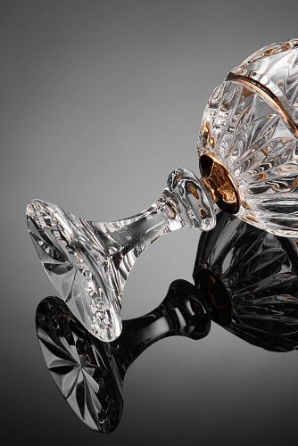 Хрустальный сувенир "Пасхальное яйцо" на ножке рисунок "Ромбы" AVDEEV CRYSTAL