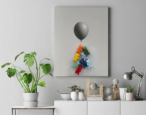 Интерьерное панно на холсте "Побег" ASIKNOVA CERAMICS