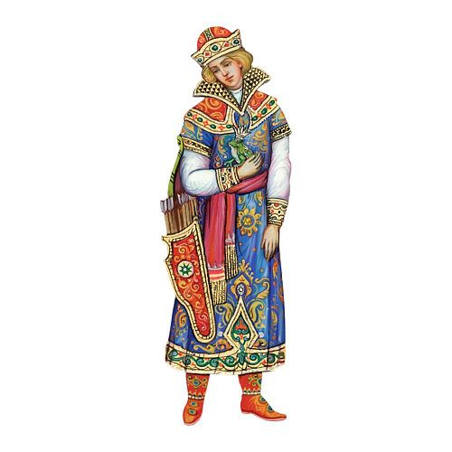 Ёлочная игрушка "Иван-Царевич (с лягушкой)" РУССКАЯ ЛАКОВАЯ МИНИАТЮРА