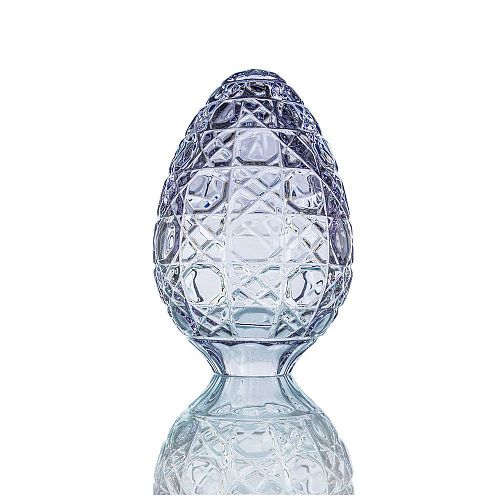 Сувенир "Яйцо" (лавандовое, среднее) ГУСЕВСКОЙ ХРУСТАЛЬНЫЙ ЗАВОД