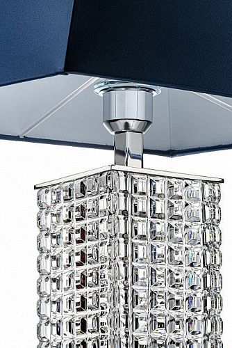 Настольная лампа "Нью-Йорк" синий текстиль AVDEEV CRYSTAL