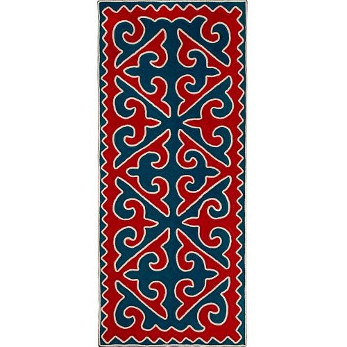Ковёр шырдак синий/красный YAKA