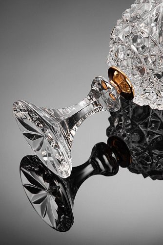 Хрустальный сувенир "Пасхальное яйцо" на ножке рисунок "Камень" AVDEEV CRYSTAL