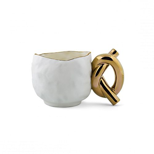 Кружка фарфоровая малая с золотым узлом RES OBJECTS