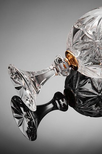 Хрустальный сувенир "Пасхальное яйцо" на ножке рисунок "Лепестки" AVDEEV CRYSTAL