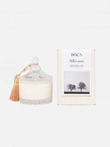 Свеча "Crystal White wood / Кристалл Белое дерево" 80 мл BOCA AROMA